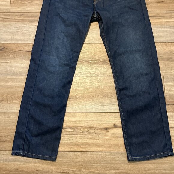 Men's Levis 505 Regular Fit Denim Jeans SZ 34x30 Blue Stretch Modern Red Tab - Picture 3 of 12